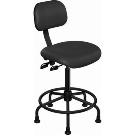 BIOFIT BioFit Manager Chair Multifunctional Control - Height 21 - 28" - Black Vinyl ETS-M-HG-FFAC-P28540 BLACK
